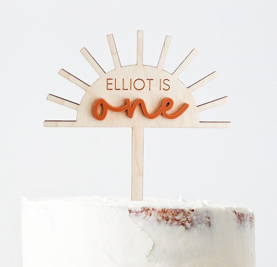 Custom One Sun Cake Topper, First Birthday Cake Topper, One Cake Topper, Sun Cake Topper, Personalized One Cake Topper, Boho Party Decor