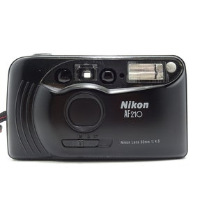 Nikon AF 210 - Black Point & Shoot 35mm Film Camera.