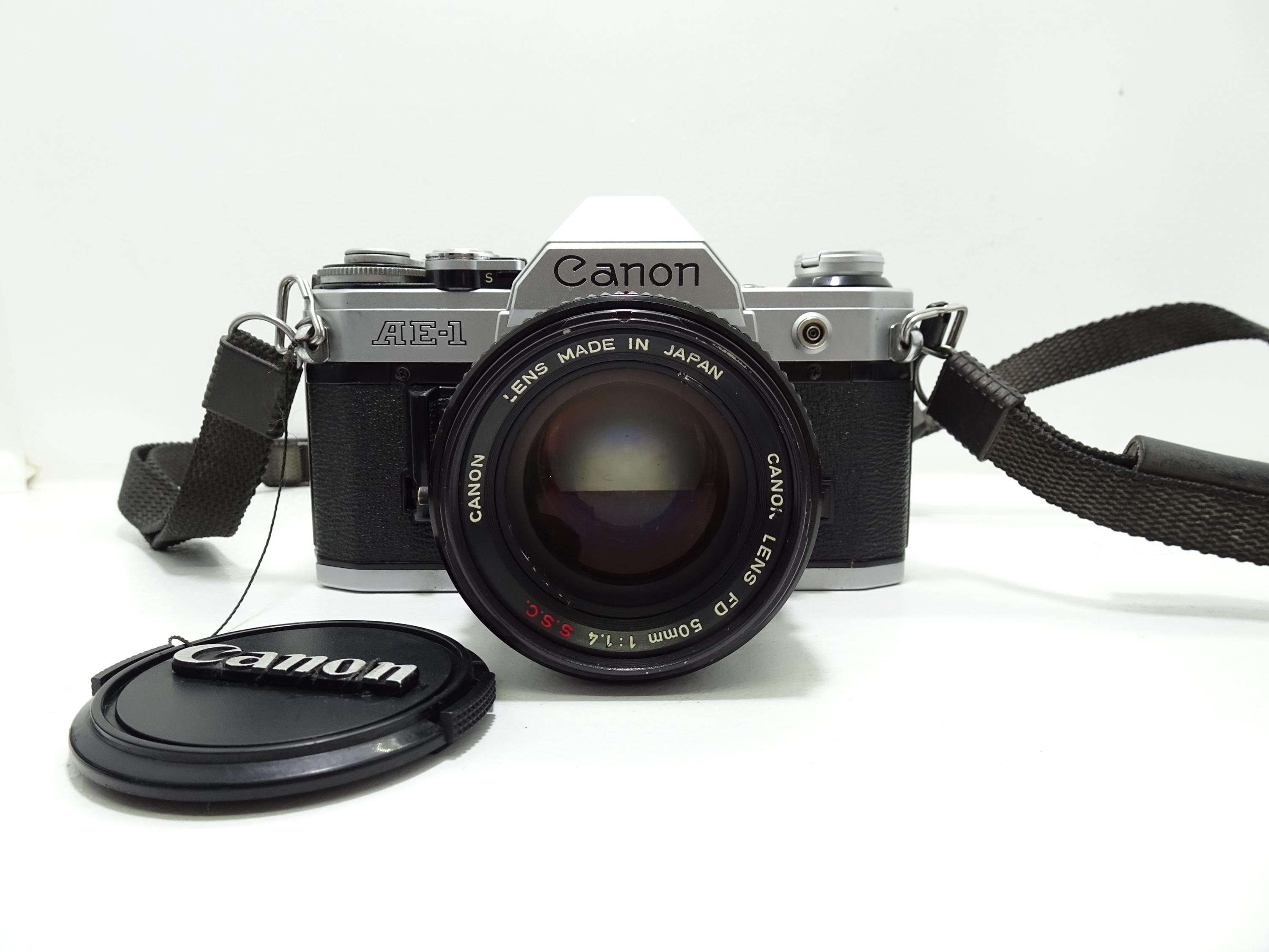 Canon AE-1 Program SLR Film Camera With FD 50mm F/1.4 S.S.C Lens