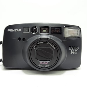 Pentax Espio 140 Point and Shoot Compact 35mm Vintage Film Camera - Grey Color.