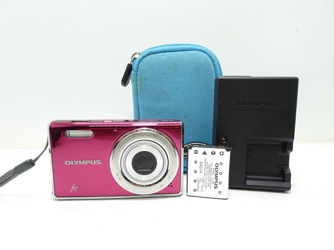動作OK OLYMPUS オリンパス fe FE-4000 レトロコンデジピンク 動作OK