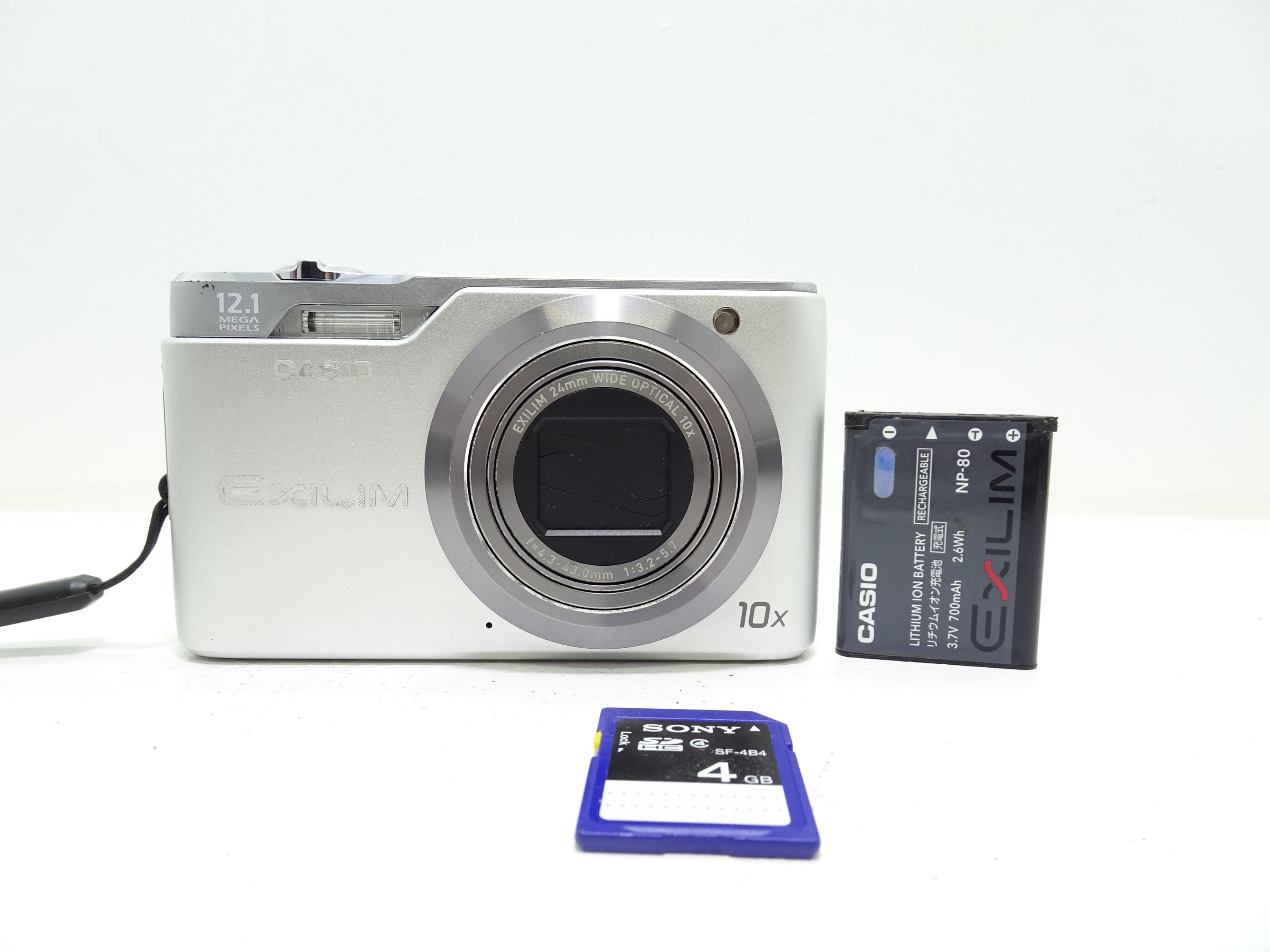 Casio Exilim EX-H5 Silver 12.1MP Digital Camera With Battery & SD