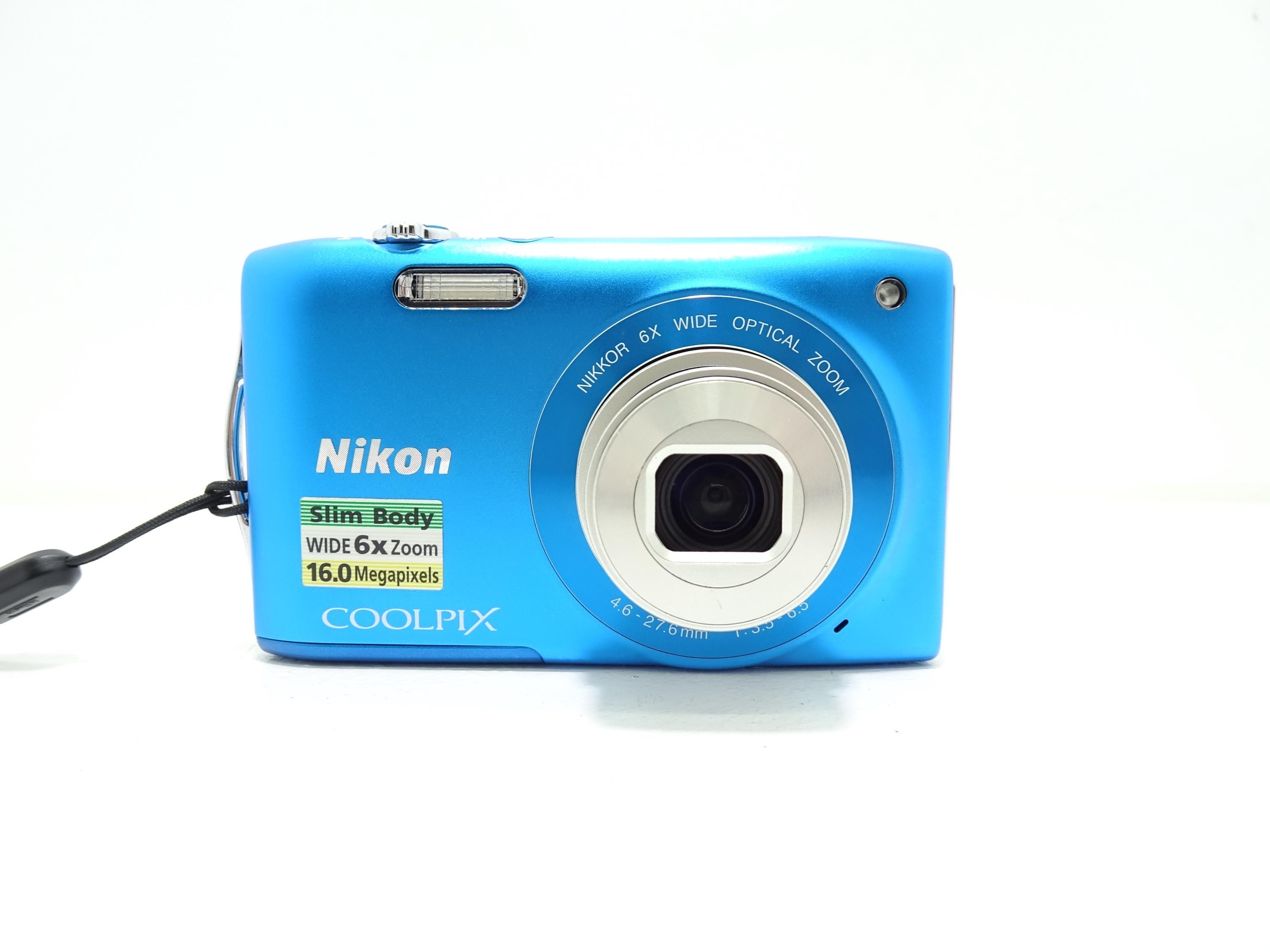 Nikon COOLPIX S3200 16.0 MP Digital Camera Blue With Battery