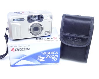 Kyocera Yashica EZ Zoom 70 Point and Shoot Compact 35mm Vintage Film Camera Boxed