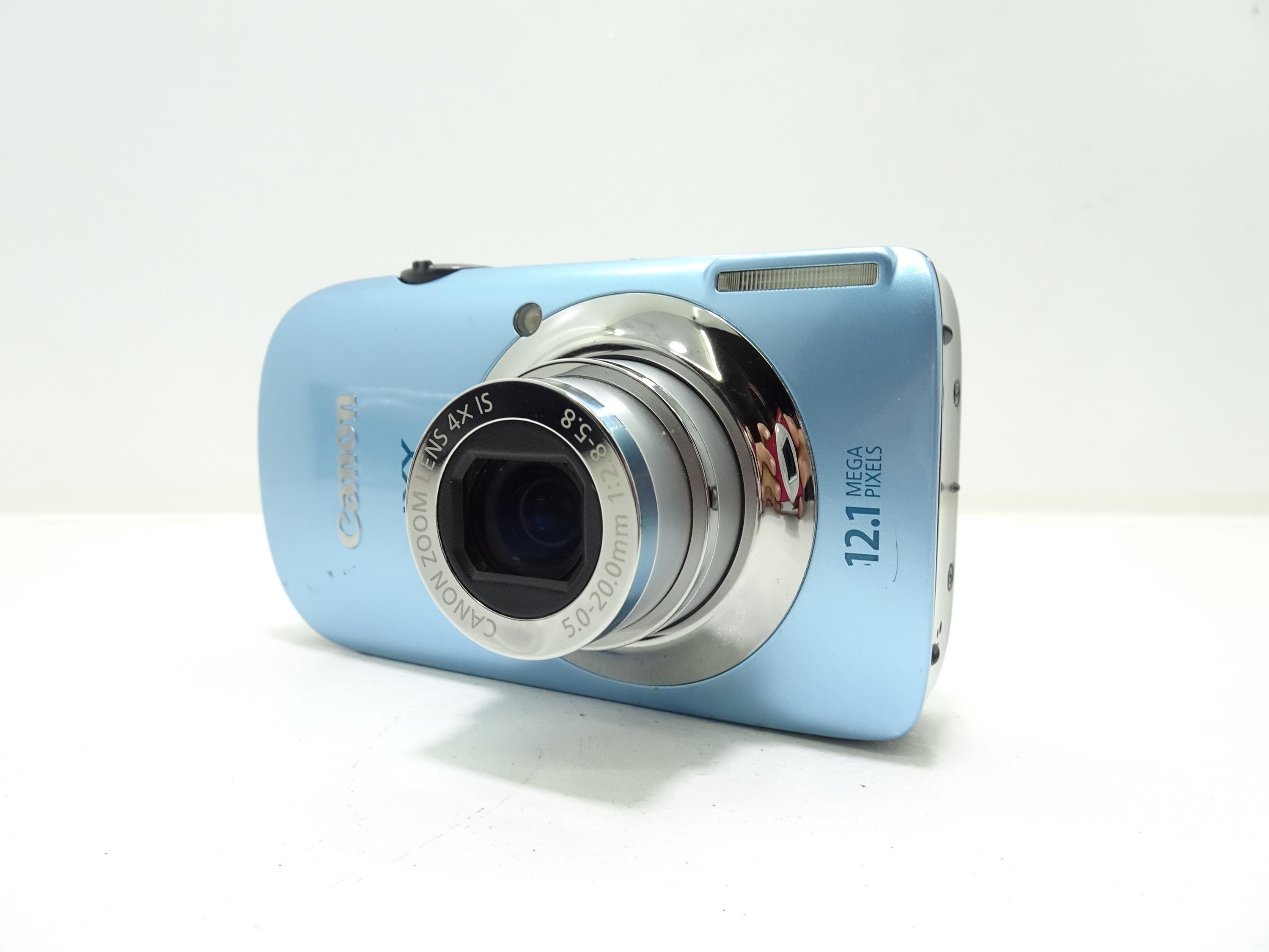 Rare Blue Canon Ixy Digital 510 IS Camera, Battery, Charger & Case