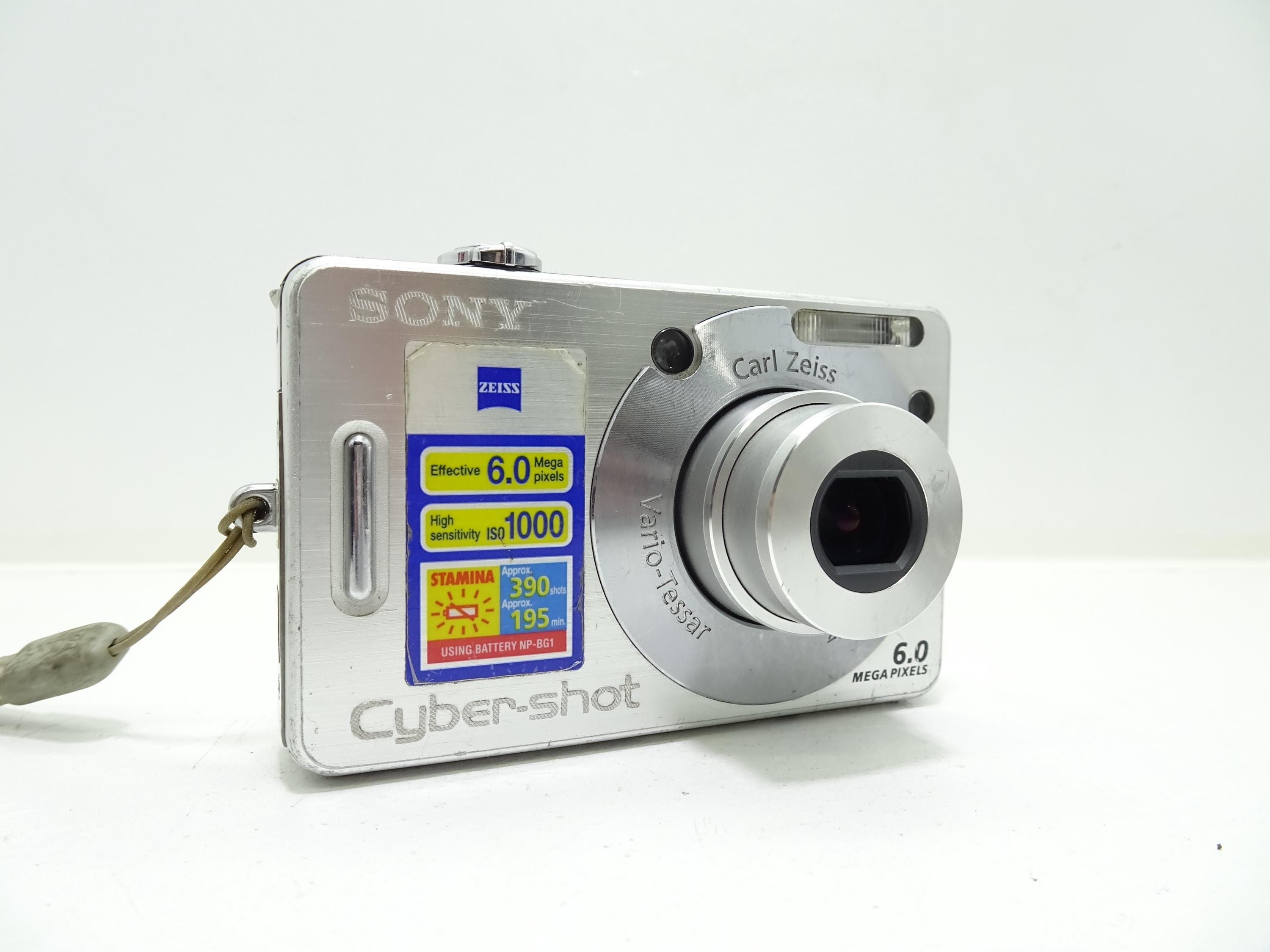 Sony Cyber-shot DSC-W50 6.0MP Digital Camera - Silver With Battery