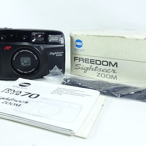 Minolta Camera Freedom Sightseer Zoom Date AF 35-70mm w/ Original Box In Good Condition