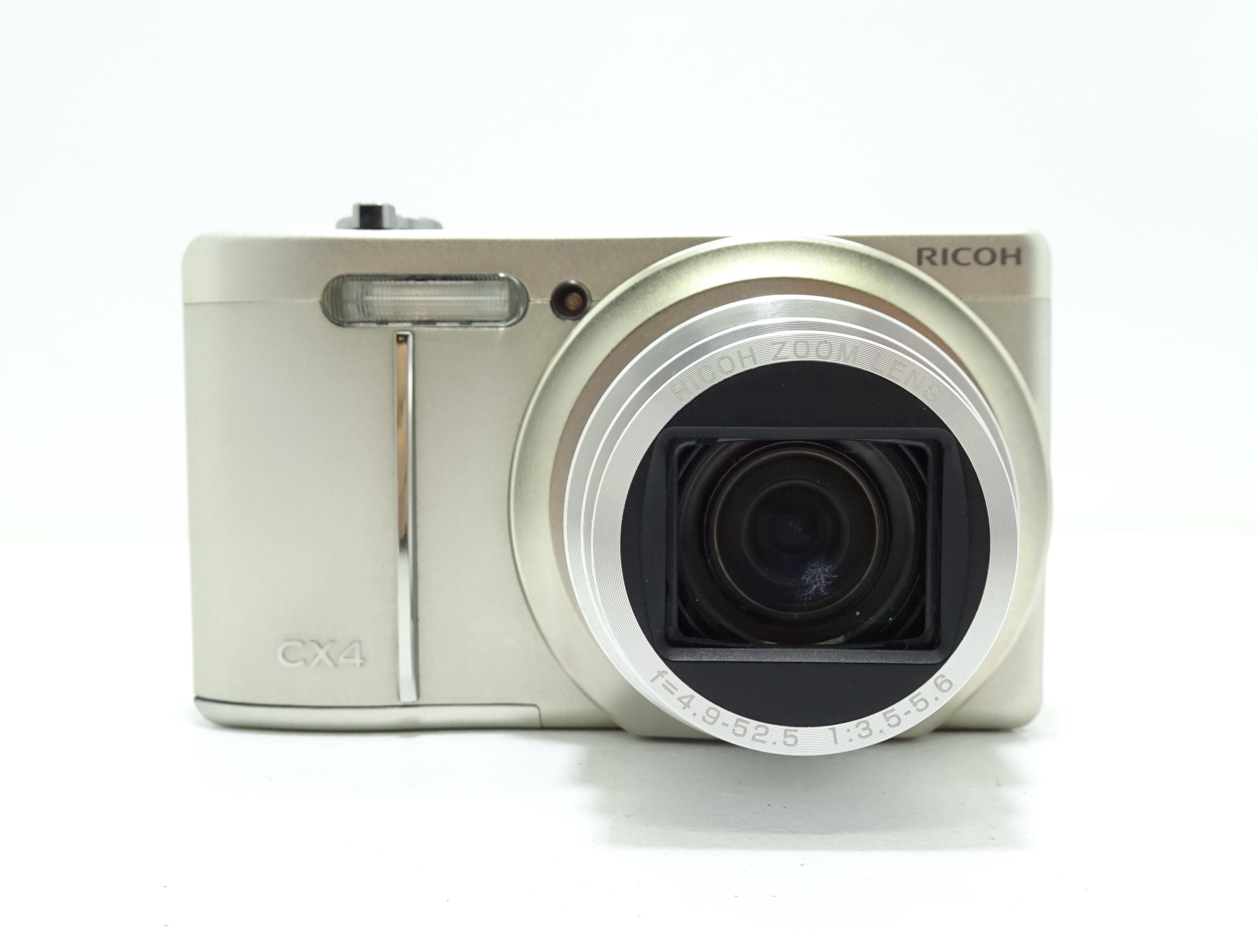 RICOH CX4 10MP Digital Compact Camera - Golden With Battery