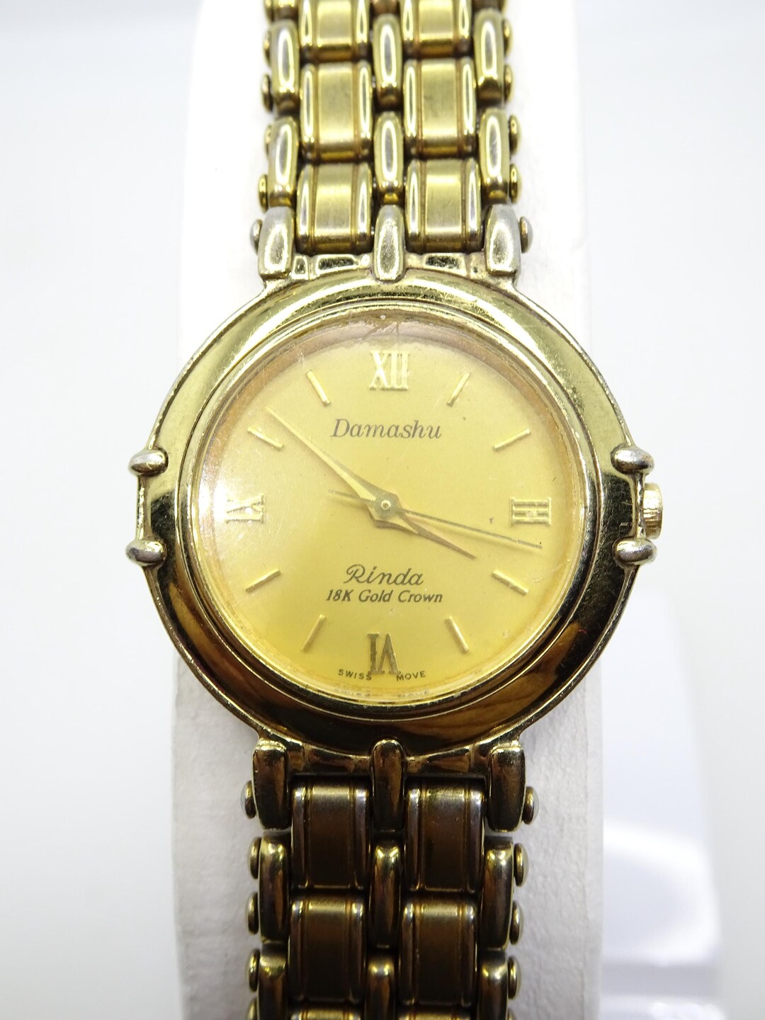 Damashu Rinda 18K Gold Crown Swiss Movement Vintage Women's Wrist Watch ...