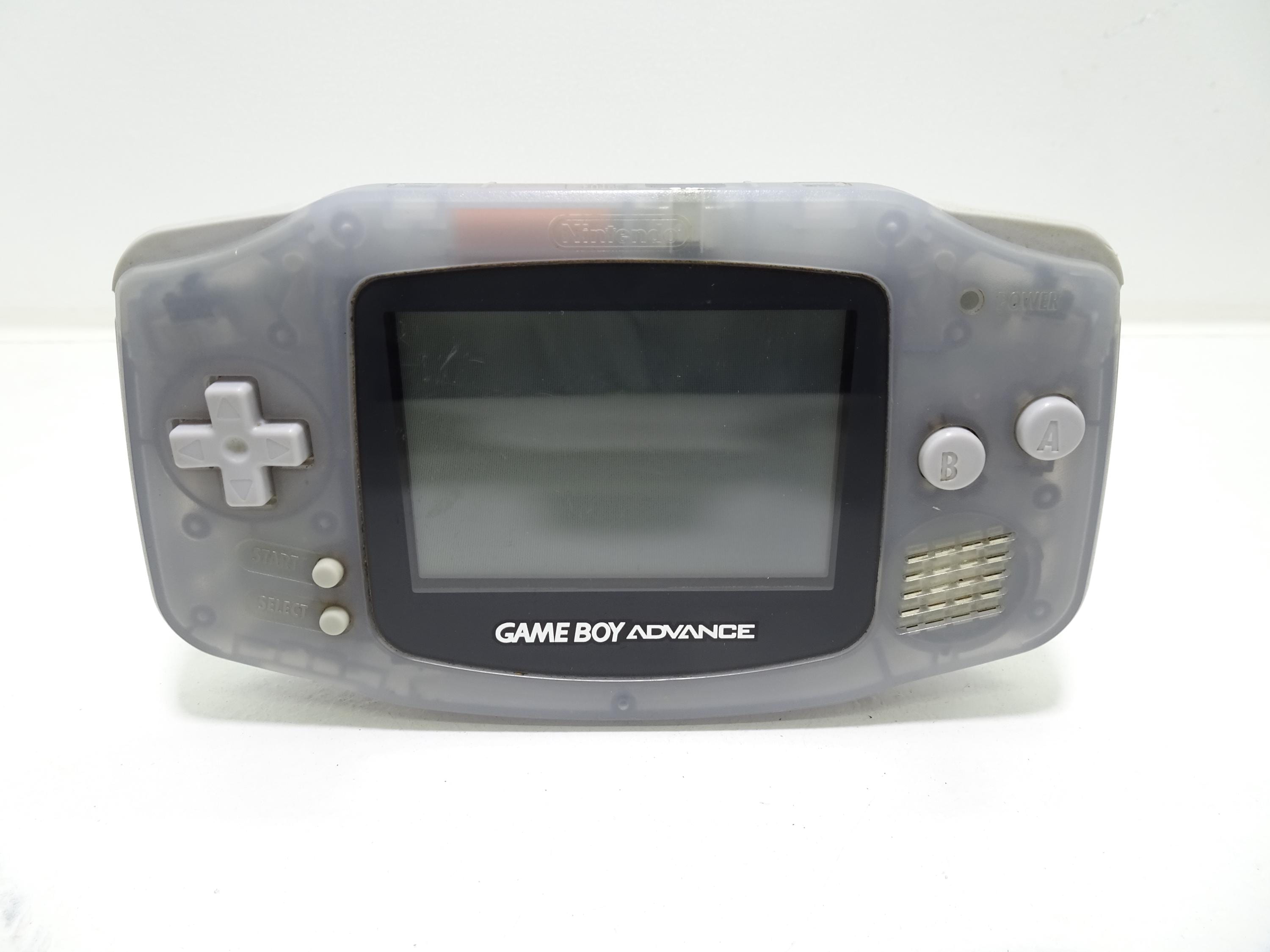 Nintendo Game Boy Advance GBA AGB-001 Clear Glacier Handheld