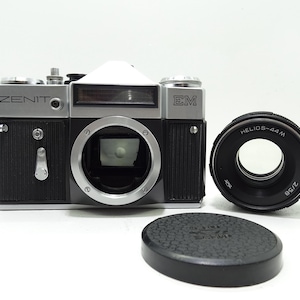 Zenit EM  35mm Vintage Russian Film Camera with Helios 44-M f/2 58mm lens.