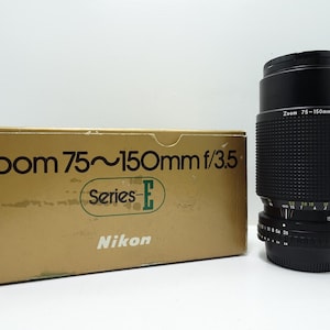 Nikon 75-150mm F/3.5 Series E Zoom Lens with Box.