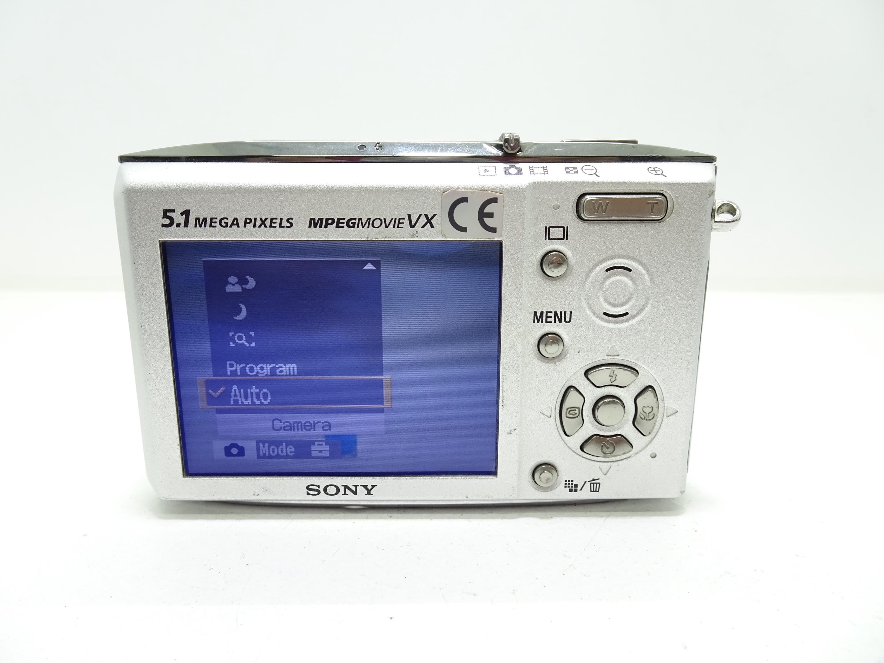 Sony Cyber-shot DSC-T5 5.1MP Digital Camera - Silver With