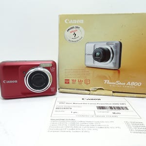 Canon PowerShot A800 RED Point and Shoot Compact Digital Camera With Box - DigiCam