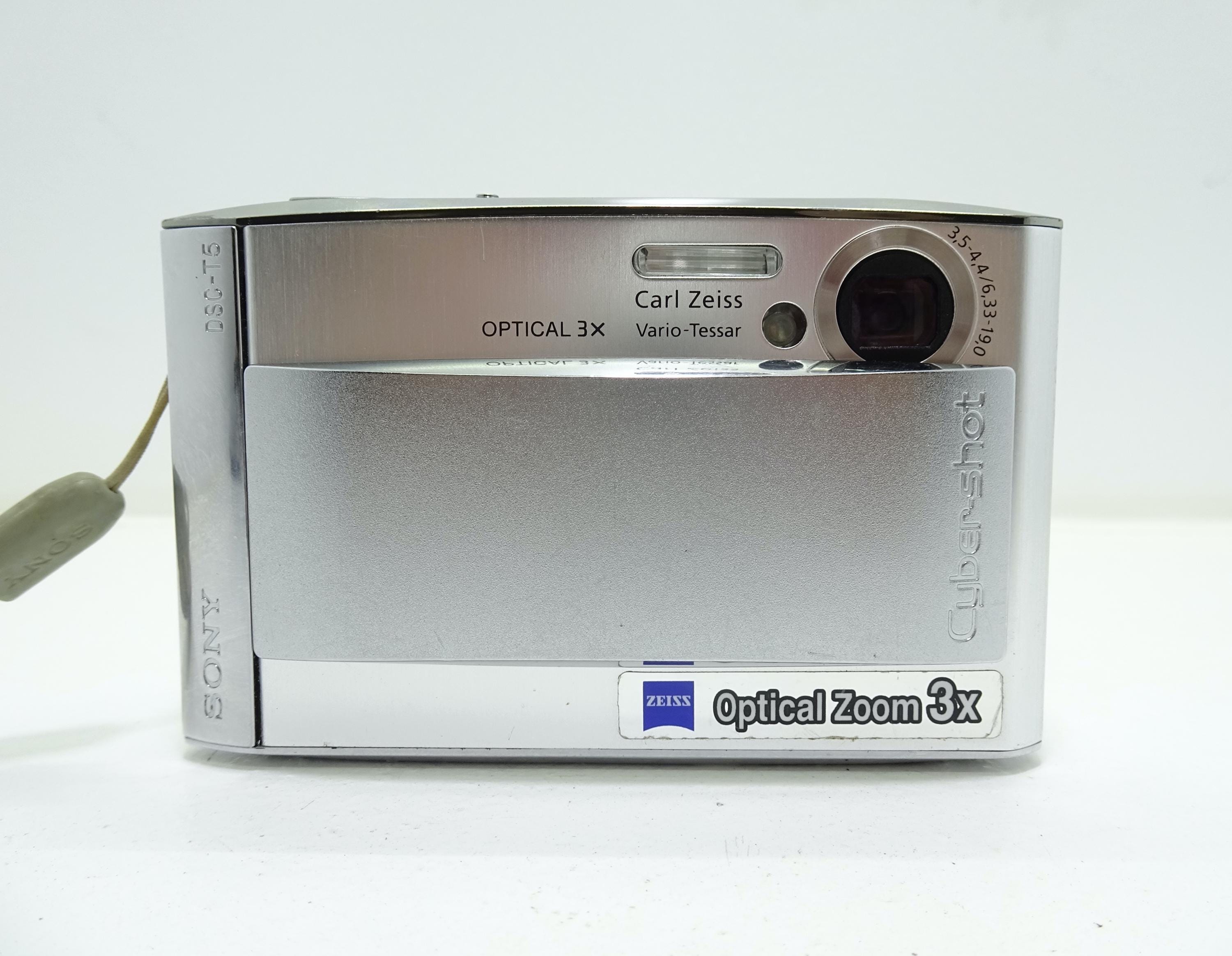 Sony Cyber-shot DSC-T5 5.1MP Digital Camera - Silver With Sony Cyber-shot DSC-T5 5.1MP Digital Camera - Silver With