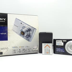 Sony Cybershot DSC-W510 12.1MP Digital Compact Camera - Black With Accessories.