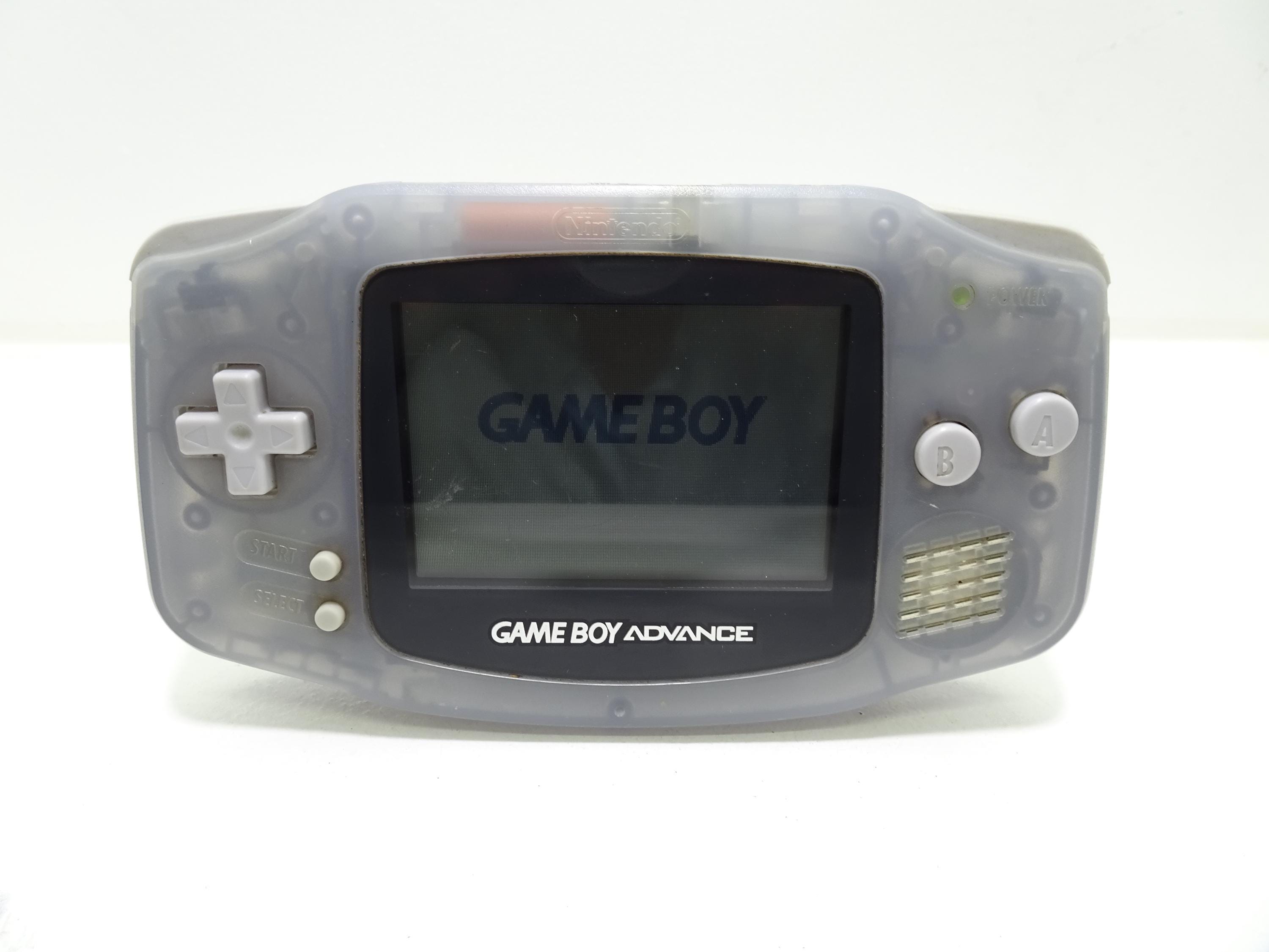 Nintendo Game Boy Advance GBA AGB-001 Clear Glacier Handheld