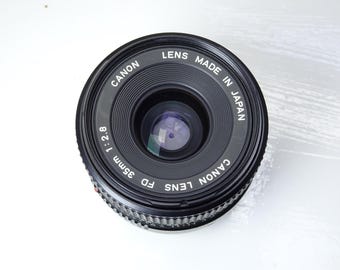 Objetivo fijo de enfoque manual Canon NFD 35 mm f/2.8 en buen estado