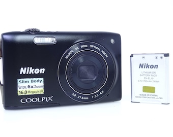 Nikon Coolpix S3200 Compact Digital Camera With Battery And Charger