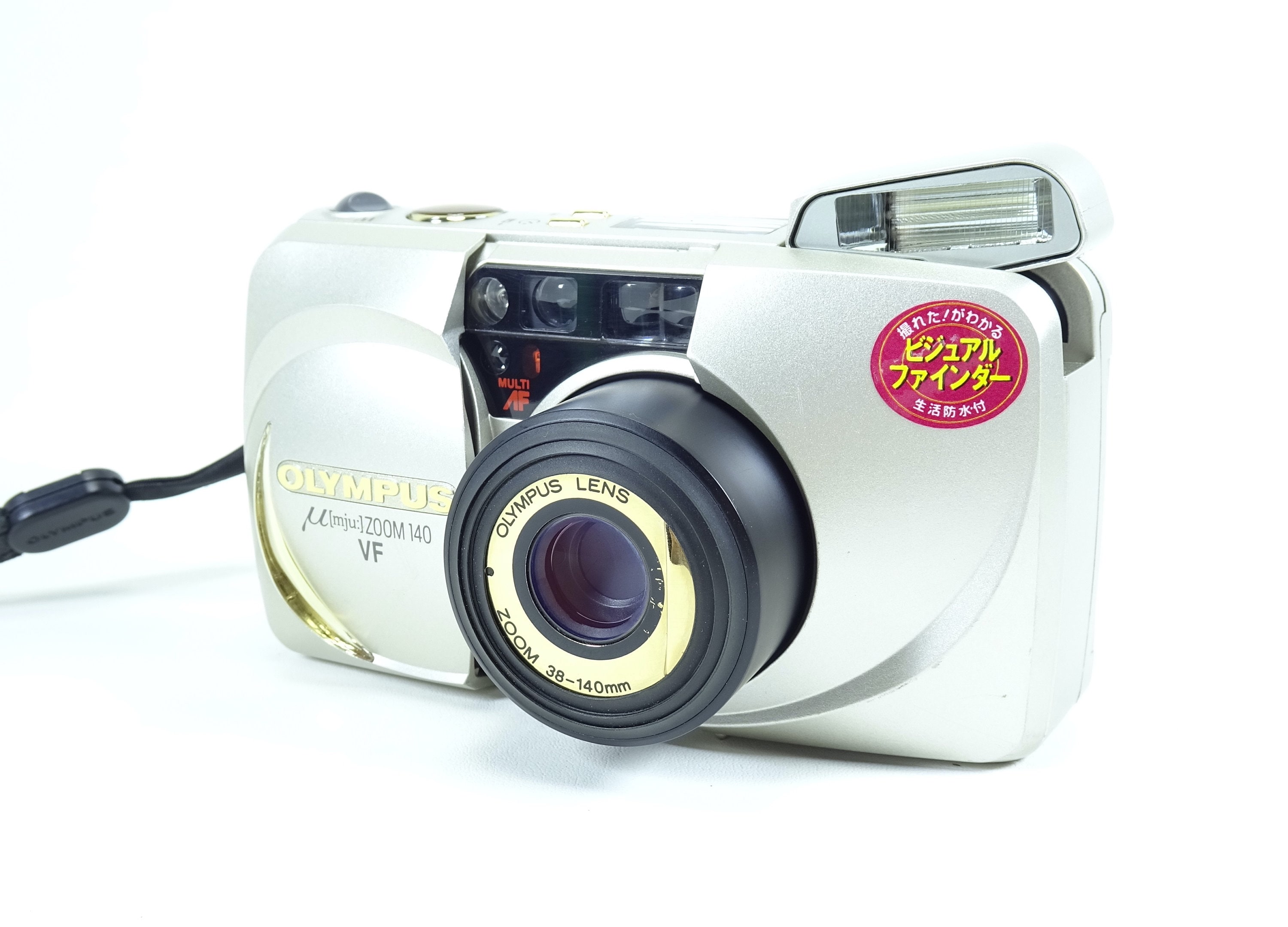 Olympus Mju Zoom 140 VF, Vintage 35mm Film Camera With Leather