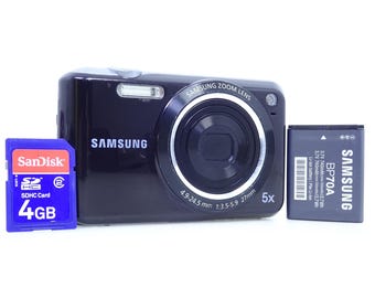 Samsung ES65 Point And Shoot Compact Digital Camera With Battery, Charger And Memory Card