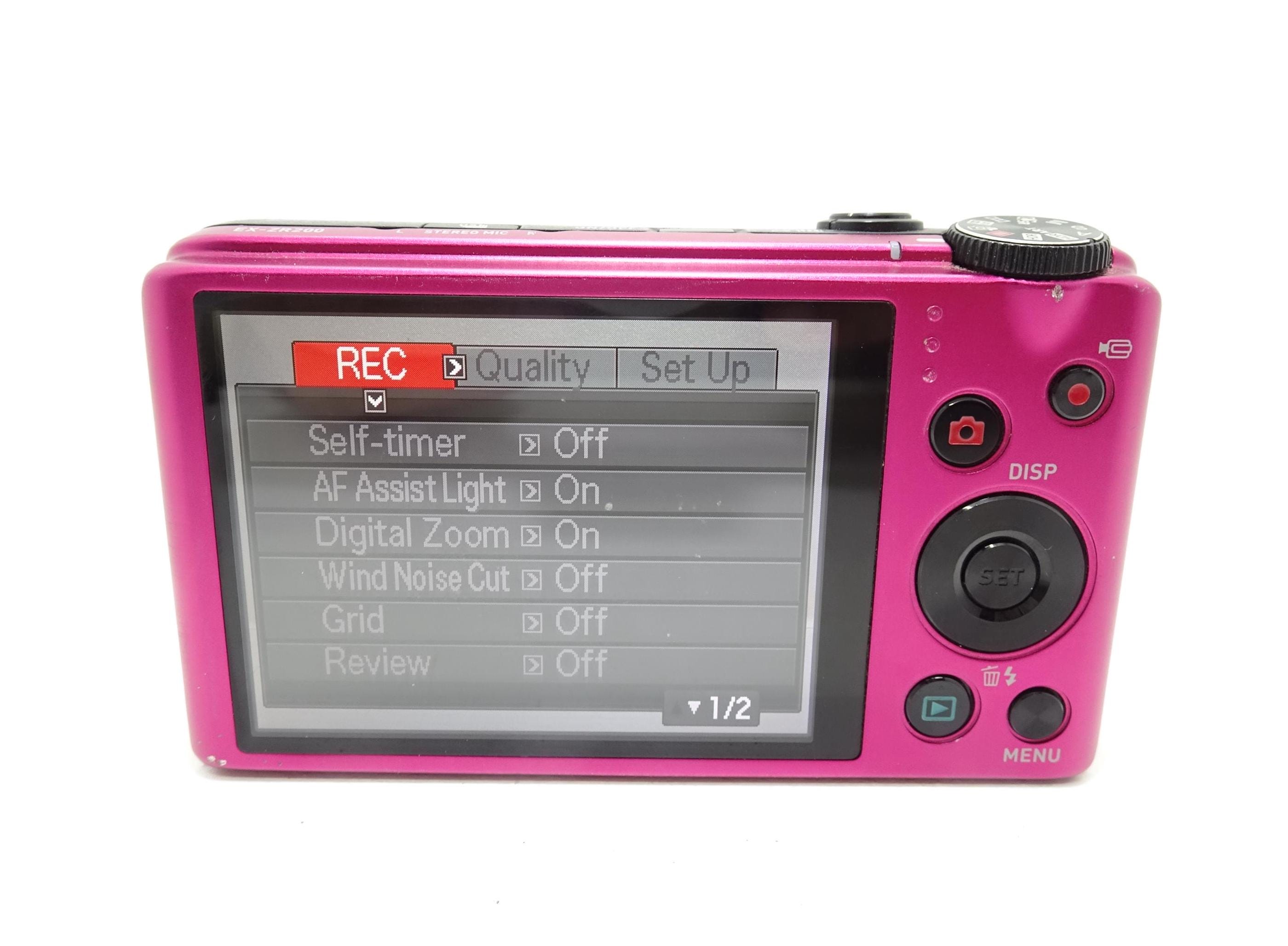 CASIO カシオ コンパクトデジタルカメラ EX-ZR200 ピンク Casio EXILIM EX-ZR200 16.1 MP - Pink Digital Camera With Battery