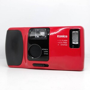 Konica TOP'S Red Point and Shoot 35mm Film Vintage Camera
