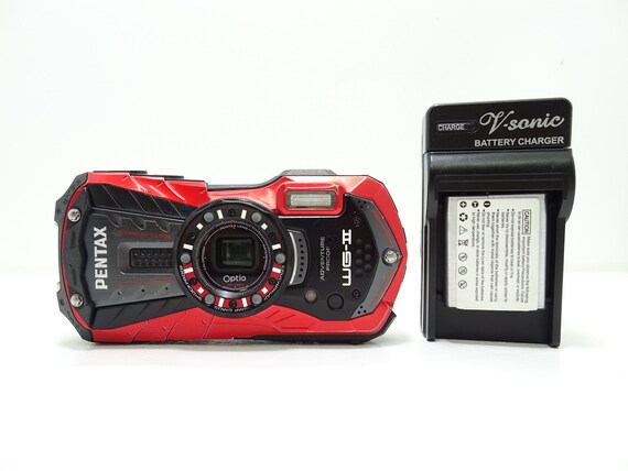 Pentax Optio WG-2 16MP Waterproof Digital Compact Camera Red With 