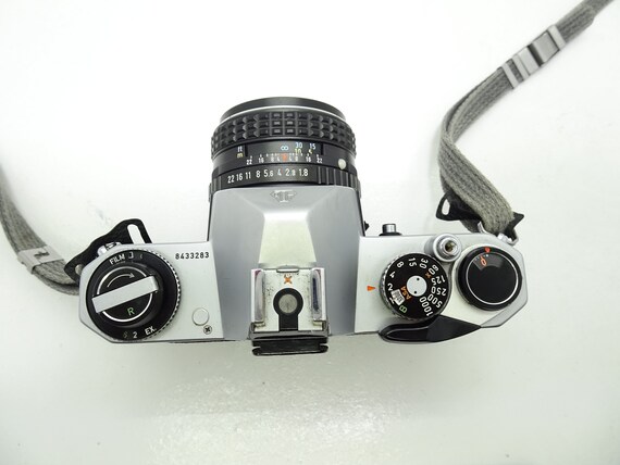 Pentax KM Silver 35mm SLR Film Camera Body + SMC 55mm F/1.8 Lens