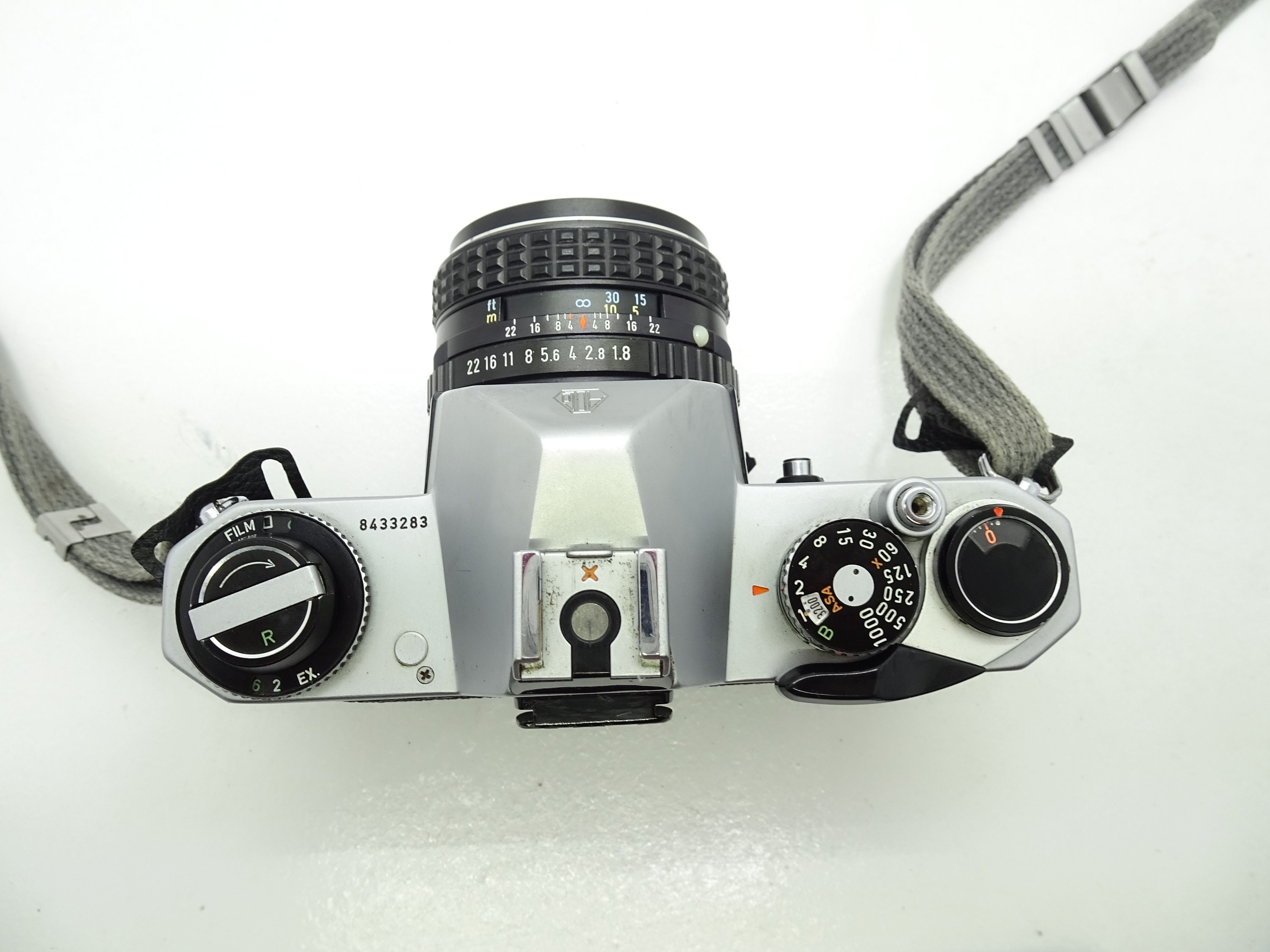 Pentax KM Silver 35mm SLR Film Camera Body + SMC 55mm F/1.8 Lens