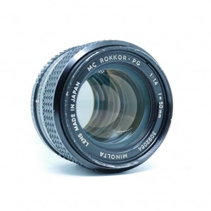 Minolta MC-Rokkor PG 50mm f1.4 Manual Focus Prime Vintage Lens