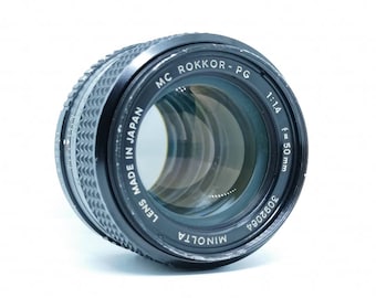 Minolta MC-Rokkor PG 50mm f1.4 Manual Focus Prime Vintage Lens