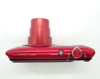 Nikon COOLPIX S3400 Red 20.0MP 7x Compact Digital Camera With Box