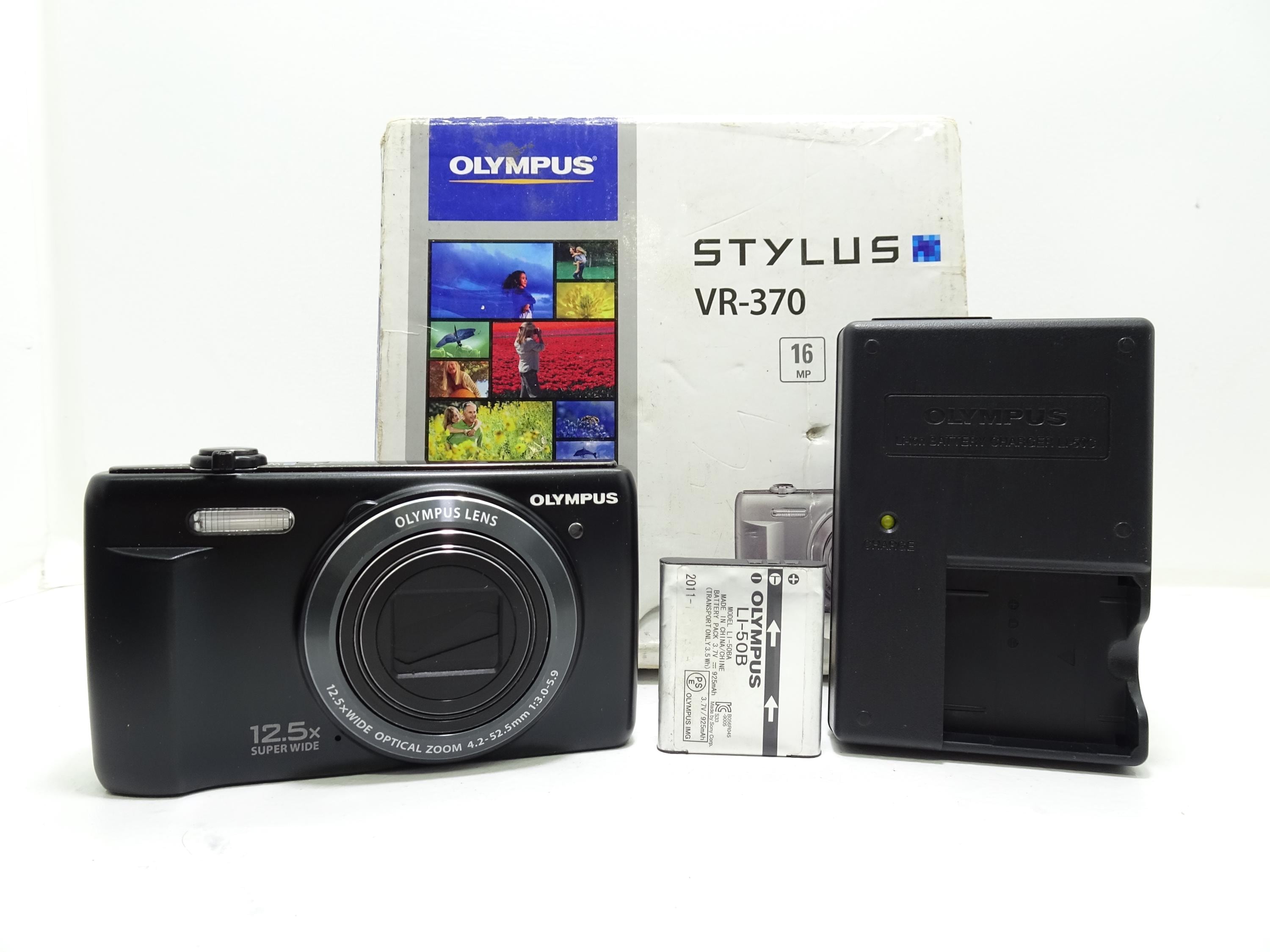 Olympus Stylus VR-370 16MP Digital Camera - Black With Box. - Etsy