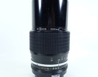 Nikon Nikkor Ai 200mm F4 MF Telephoto Lens In Good Condition