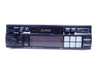 Vintage Alpine 7190ET Car Cassette Radio - Retro 80s 90s Stereo Tape Deck - Perfect for BMW E30 Porsche Mercedes Classic Car Restoration