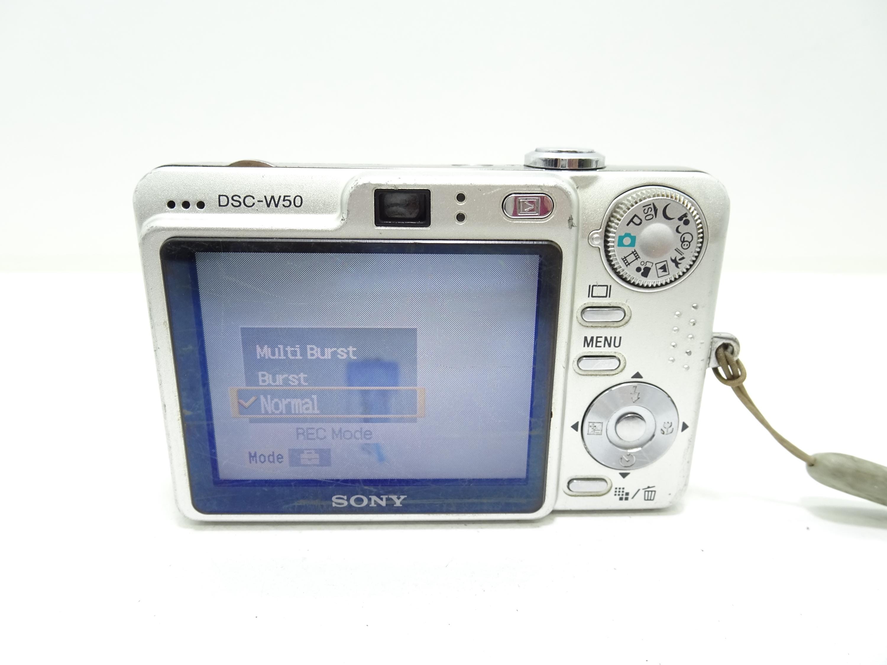Sony Cyber-shot DSC-W50 6.0MP Digital Camera - Silver With
