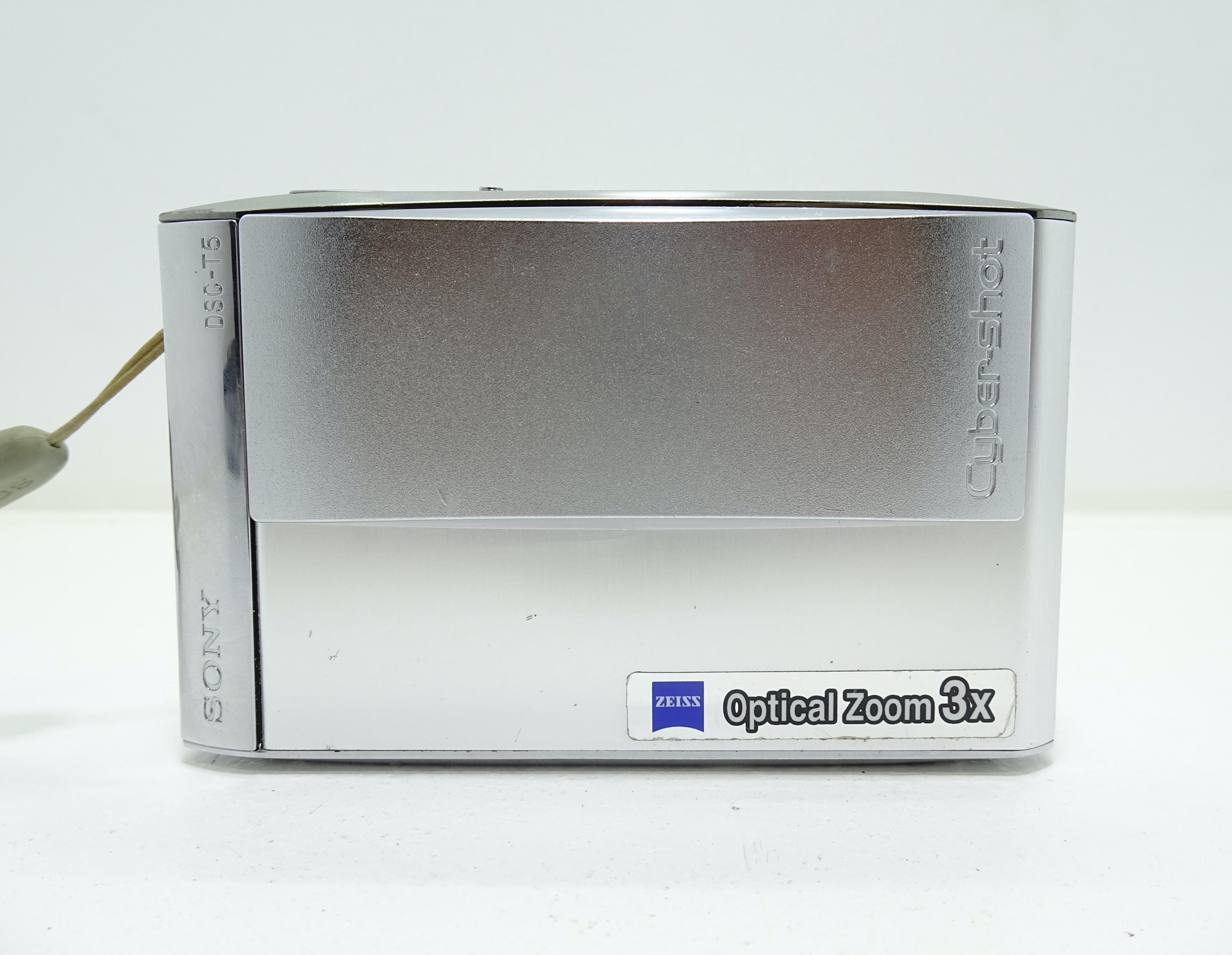 Sony Cyber-shot DSC-T5 5.1MP Digital Camera - Silver With Sony Cyber-shot DSC-T5 5.1MP Digital Camera - Silver With