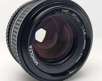 Minolta MD 50mm f1.4 Manual Focus Vintage Prime Lens