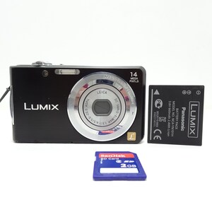 Panasonic LUMIX DMC-FH2 14.1MP Digital Camera - Black with Battery & MicroSD.