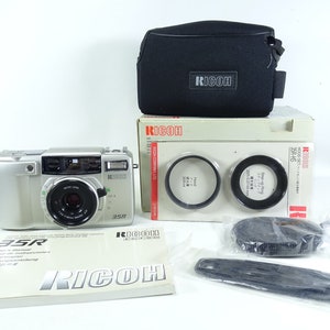 Ricoh MF-1 35R DATE Point and Shoot Compact 35mm Film Camera With Complete Box.