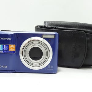 Olympus X-43 Blue 14.0MP digital compact camera with Case.