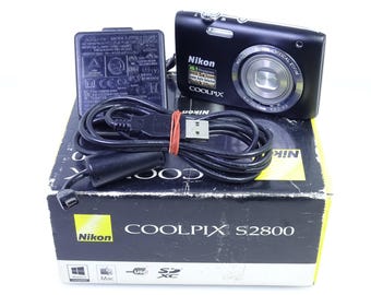 Nikon Coolpix S2600 Compact Digital Camera With Box, Battery And Charger