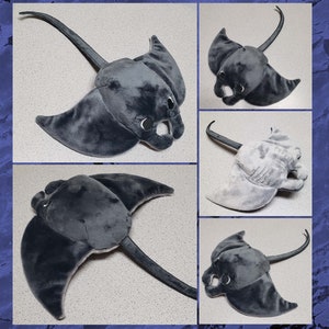 Digital file: In the Hoop Baby Manta Ray 4 sizes for 5X7, 6X10, 7X12 and 8X13 hoops there will be some hand sewing to close