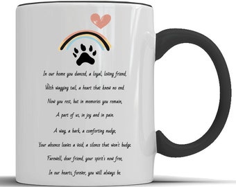 POEM DOG REMEMBRANCE mug, Dog memorial gift, Pet loss keepsake, dog loss, dog remembrance, pet tribute, loss of dog mug, pet memory