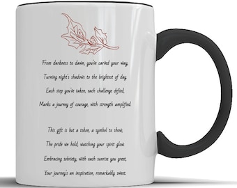 POEM SOBRIETY GIFT, Sobriety anniversary gift, Recovery present, Alcohol-free gift, Sobriety milestone, Sober celebration gift, Aa recovery