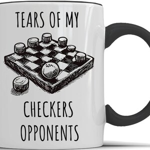 CHECKERS LOVER funny mug, checkers player mug, checkers gift, checkers player gift, checkers themed mug, checkers present