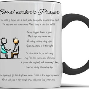 Regalo de poema de ORACIÓN DEL TRABAJADOR SOCIAL, regalo para trabajador social, regalo de trabajo social, taza de trabajador social, regalo Msw lcsw