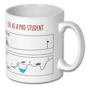 LIFE as a PHD STUDENT, expectations vs reality, phd student mug, phd student gift, doctorate mug, doctorate gift, phd graduation, new phd image 5