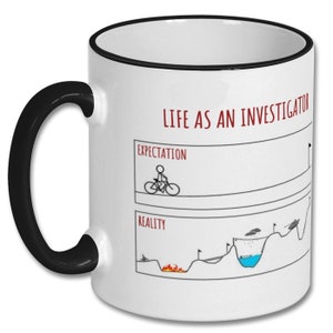 EXPECTATIONS VS REALITY investigator gift, investigator mug, investigator coffee mug, investigator, investigator present